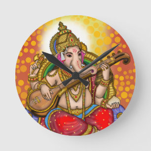 Horloge Ronde Cadran mural de Lord Ganesha