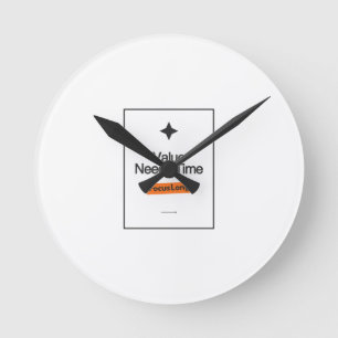 Horloge Ronde Cadran mural rond Alue Needs Time – Design FocusLo
