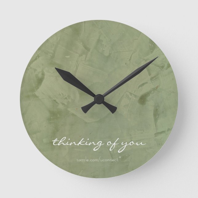 Horloge Ronde Cadran mural Thinking Of You Sage (Recto)