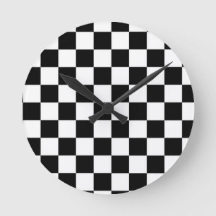 Horloge Ronde Cadran noir et blanc mural