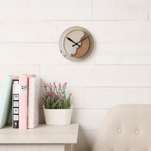 Horloge Ronde Cadre élégant minimaliste de l'horloge murale Yin