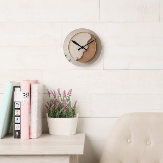 Horloge Ronde Cadre élégant minimaliste de l'horloge murale Yin