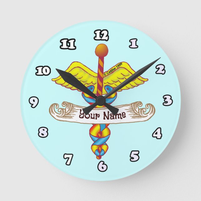 Horloge Ronde Caducée (Recto)