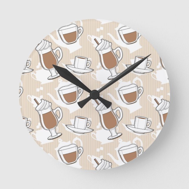 Horloge Ronde Café, motif doux (Recto)