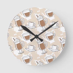 Horloge Ronde Café, motif doux
