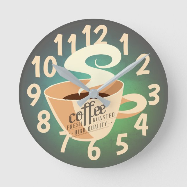 Horloge Ronde Café torréfié (vert) (Recto)