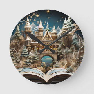 Horloge Ronde Cahier de Noël Castle Pop-Up Wonderland
