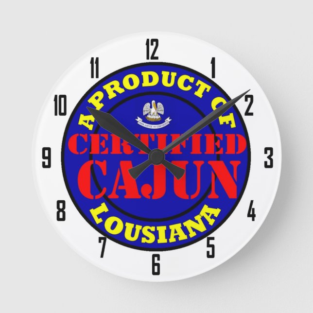 HORLOGE RONDE CAJUN CERTIFIÉ (Recto)