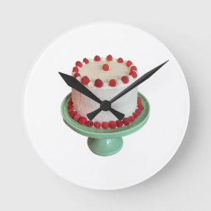 Horloge Ronde Cake framboise