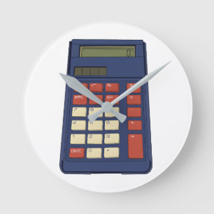 Horloge Ronde Calculatrice des années 80 90 Math School Nostalgi