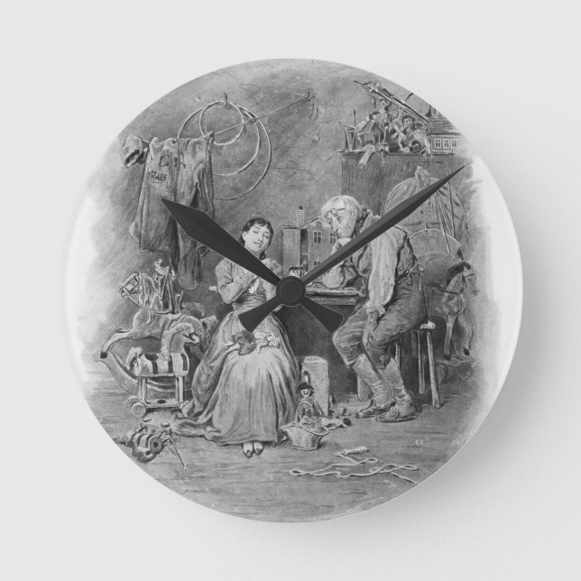 Horloge Ronde Caleb Plummer and his Blind daughter, from 'Charle (Recto)
