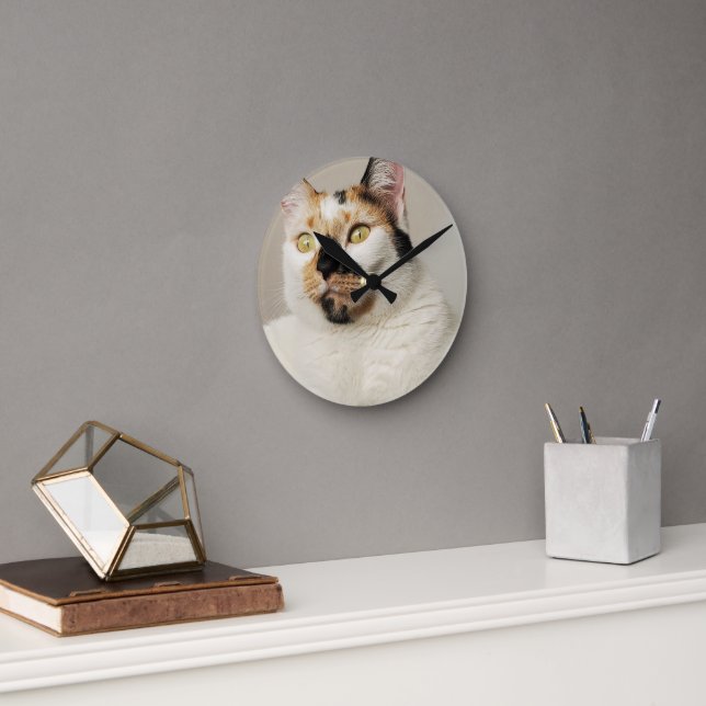Horloge Ronde Calico Cat (Bureau)