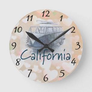 Horloge ronde Californie