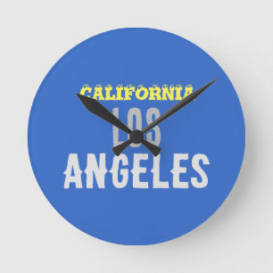 Horloge Ronde Californie Los Angeles City USA Retro Vintage