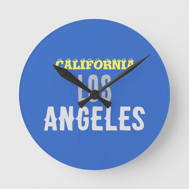 Horloge Ronde Californie Los Angeles City USA Retro Vintage (Recto)
