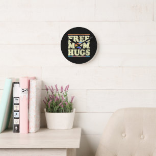 Horloge Ronde Câlins Gratuits Maman Fierté Lgbt