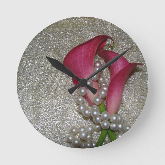 Horloge Ronde Calla Lily Flowers (Recto)