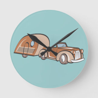 Horloge Ronde Caméra vintage et auto