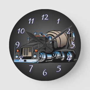 Horloge Ronde Camion Mixage Cement