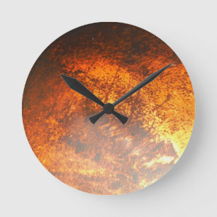 Horloge Ronde Camion vintage Junk rouge et orange