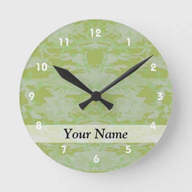 Horloge Ronde Camo vert (Recto)