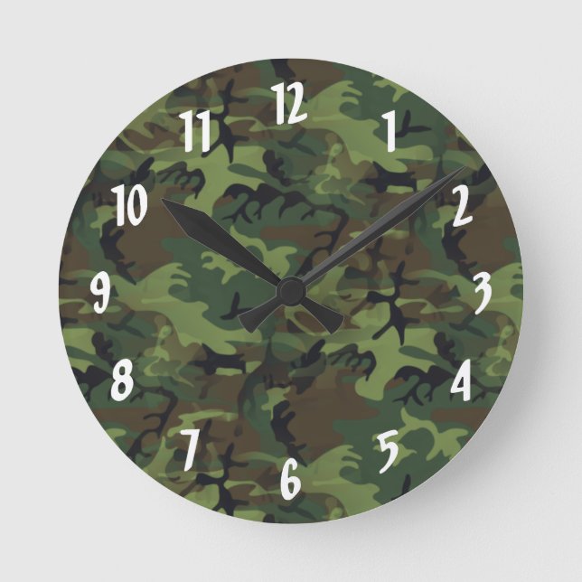 Horloge Ronde Camouflage (Recto)