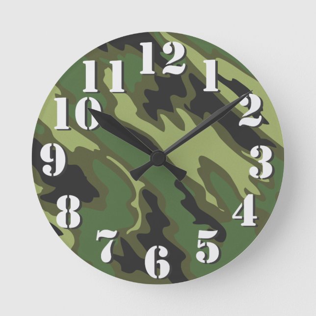 Horloge Ronde Camouflage (Recto)