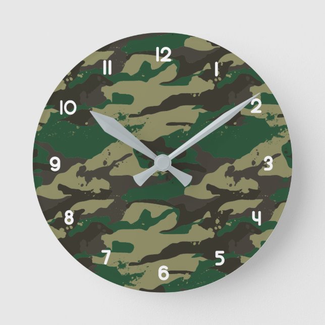 Horloge Ronde Camouflage de Woodlands (Recto)