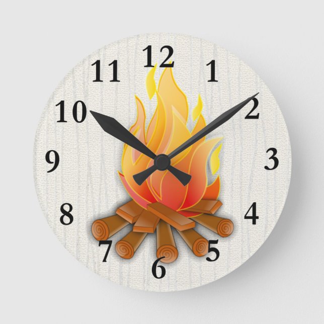 HORLOGE RONDE CAMPFIRE WALL CLOCK (Recto)