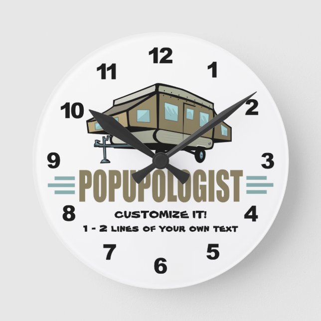 Horloge Ronde Camping amusant (Recto)
