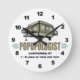 Horloge Ronde Camping amusant