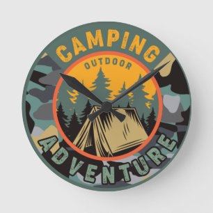 Horloge Ronde Camping Outdoor Adventure