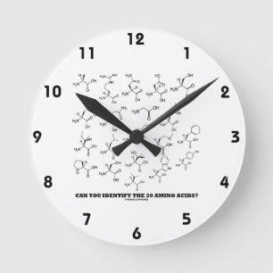 Horloge Ronde Can You Identify The 20 Amino Acids ? (Chemistry)