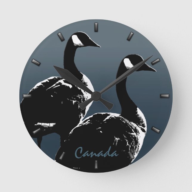 Horloge Ronde Canada Clock Canadian Goose Souvenir de Wall Clock (Recto)