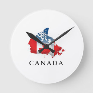 Horloge Ronde Canada : Le pays de la feuille d'érable
