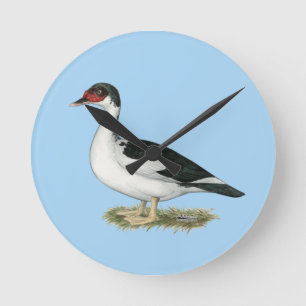 Horloge Ronde Canard à cochon noir
