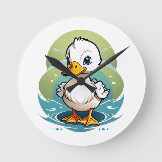 Horloge Ronde canard-colvert (Recto)