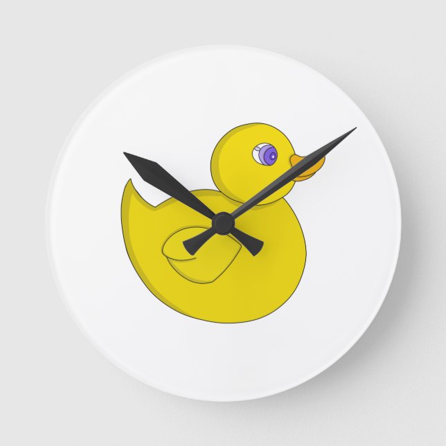 Horloge Ronde Canard en caoutchouc (Recto)