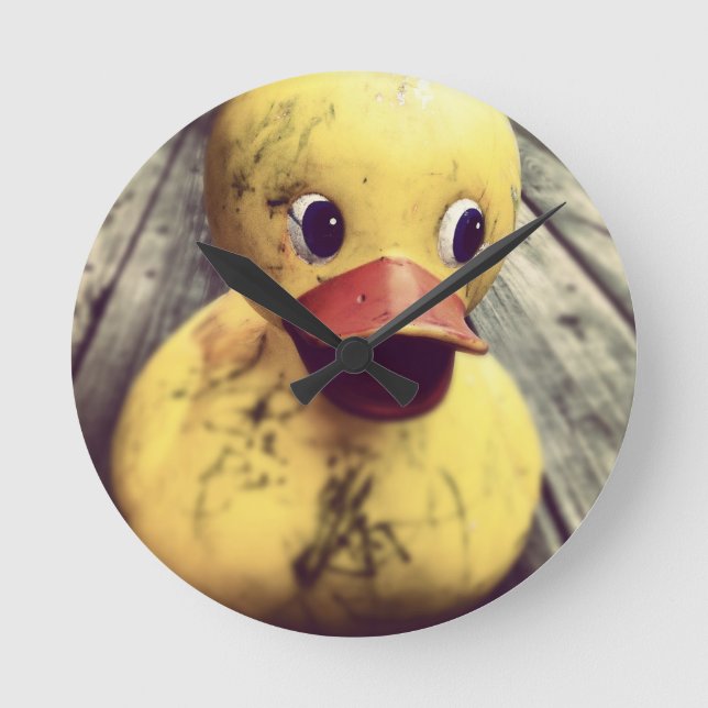 Horloge Ronde Canard en caoutchouc (Recto)