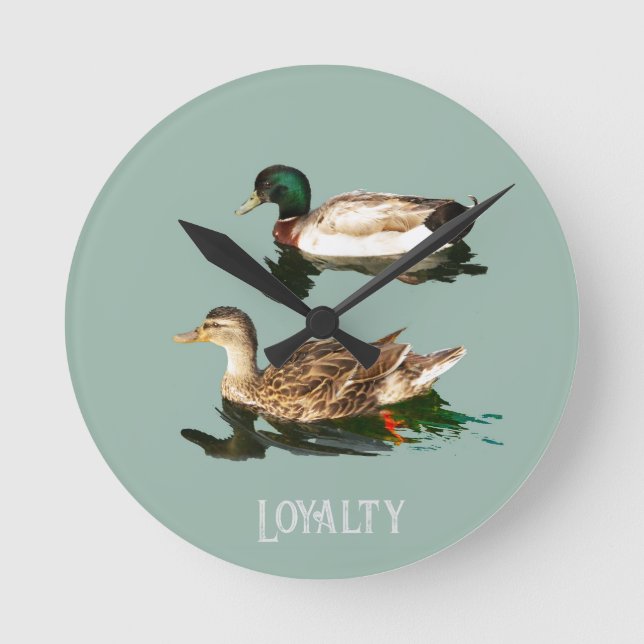 Horloge Ronde Canards colverts (Recto)
