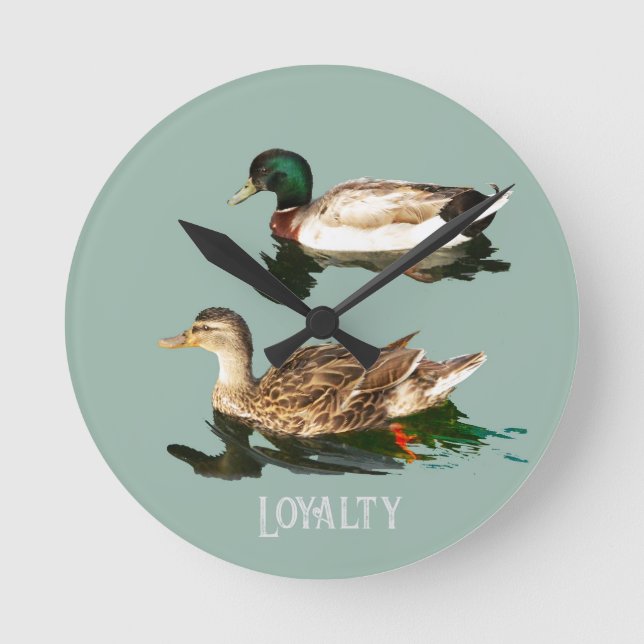 Horloge Ronde Canards colverts (Recto)