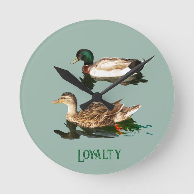 Horloge Ronde Canards colverts (Recto)