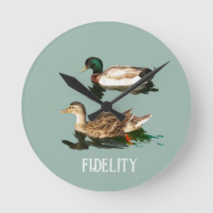 Horloge Ronde Canards colverts comestibles ronds de dégivrage