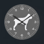 Horloge Ronde Cane Corso<br><div class="desc">A fun dog wall clock for the home or office. Makes à l'original poison de Cane Corso lovers. Check out of Jenn's Doodle World for even more decorative clocks and cute animal themed home decor.</div>