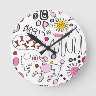 HORLOGE RONDE CANICHE