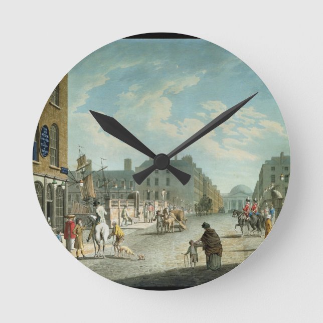 Horloge Ronde Capel Street with the Royal Exchange, Dublin, 1800 (Recto)