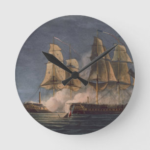 Horloge Ronde Capture du Thetis par l'améthyste de voie HMP,