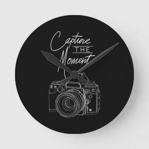 Horloge Ronde Capture Moment Camera Photographe.