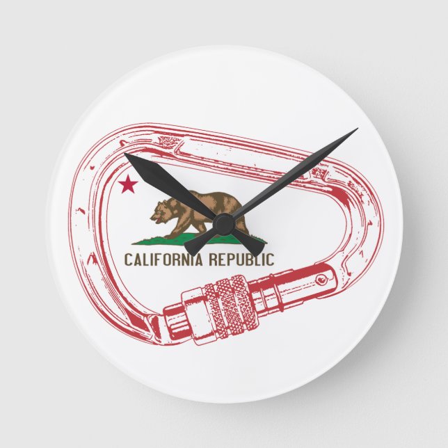 Horloge Ronde Carabiner d'Escalade californienne (Recto)