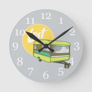 Horloge Ronde Caravan Lost Summer Holiday